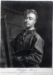 Självporträtt, graverad av John Faber, 1735